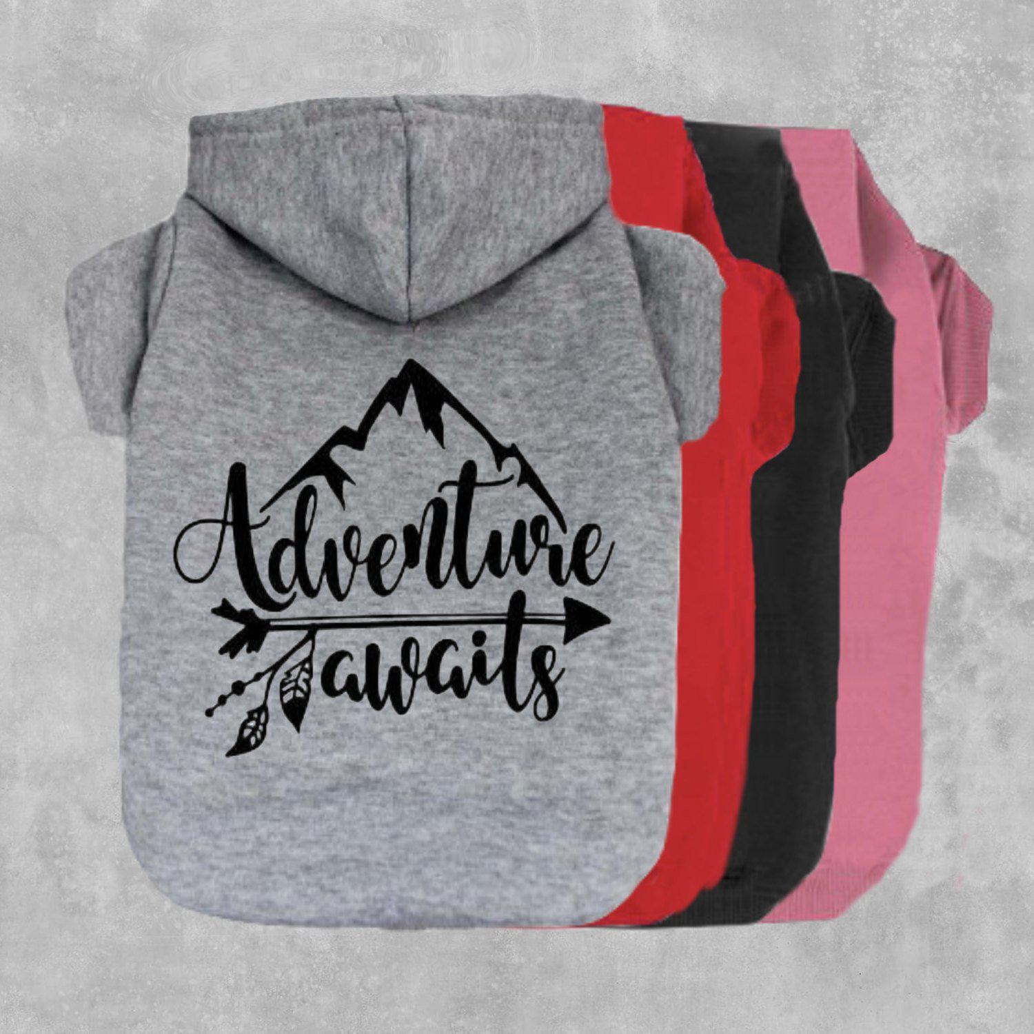 Adventure Awaits Dog Hoodie-The Honest Dog-TheHonestDog