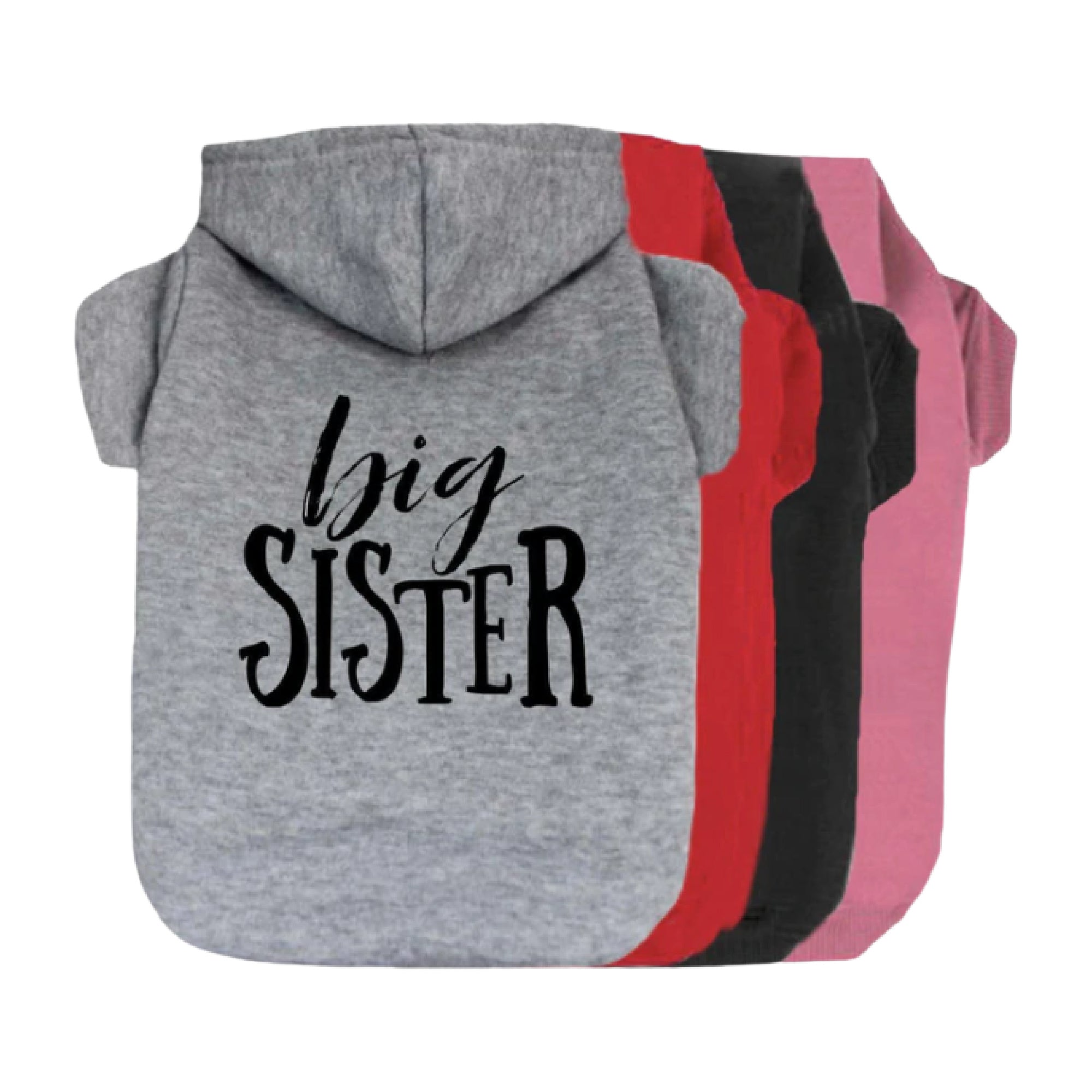 Big Sister Dog Hoodie-Dog Hoodie-TheHonestDog