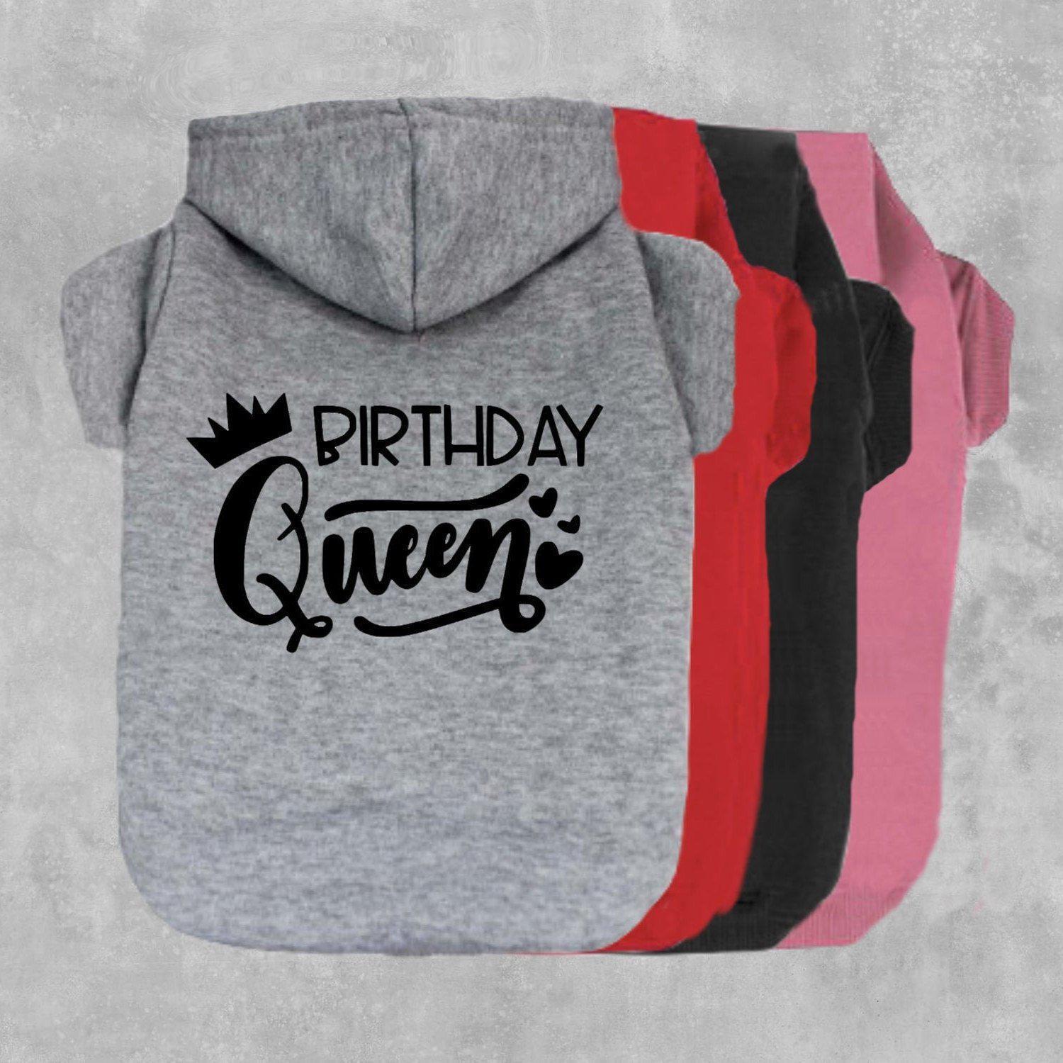 Birthday Queen Dog Hoodie-The Honest Dog-TheHonestDog