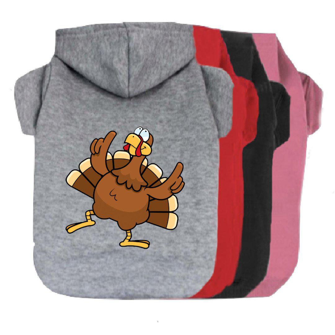 Dancing Turkey Thanksgiving Dog Hoodie-The Honest Dog-TheHonestDog