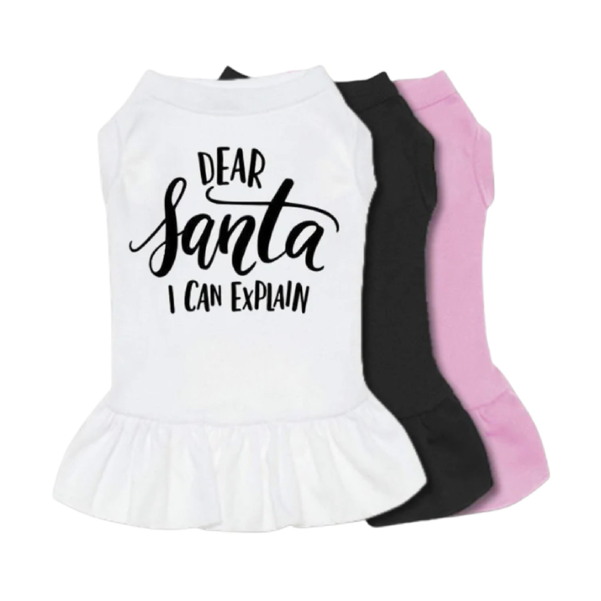 Dear Santa I Can Explain Dog Dress-Dog Dress-TheHonestDog