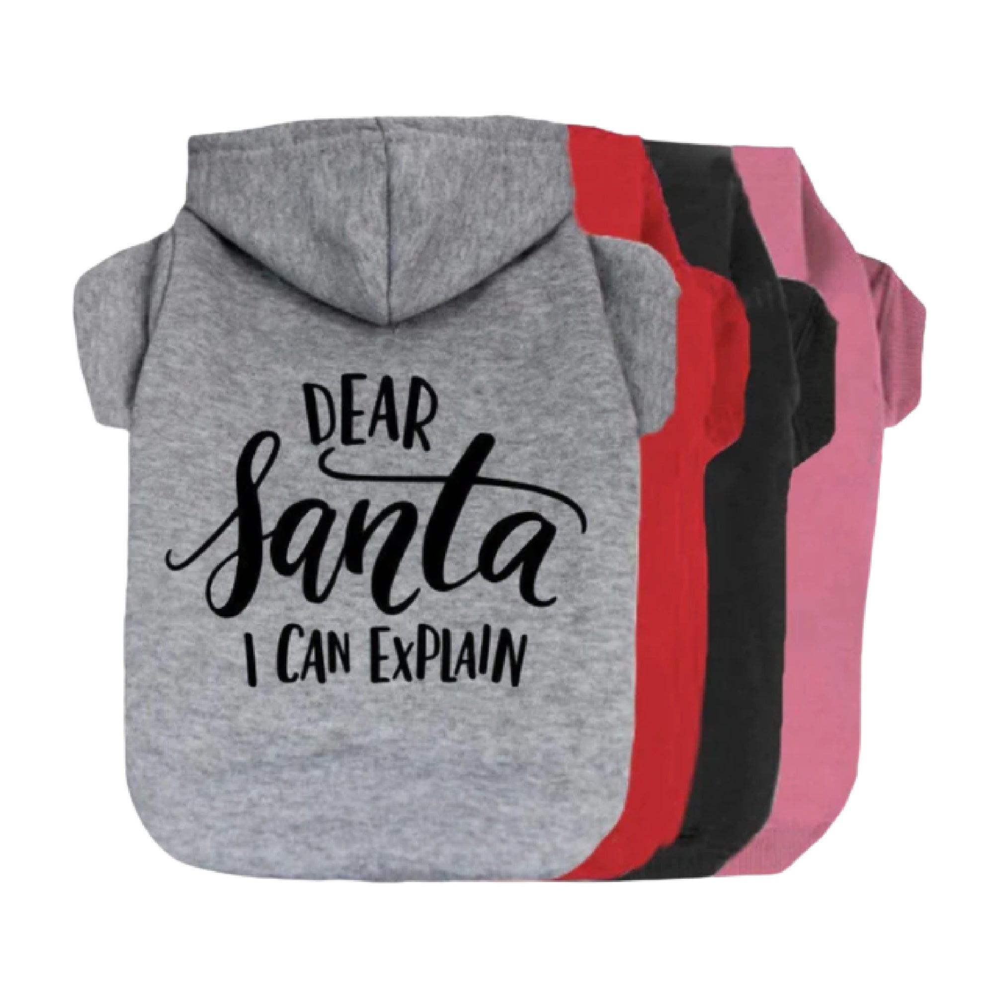 Dear Santa I Can Explain Dog Hoodie-Dog Hoodie-TheHonestDog