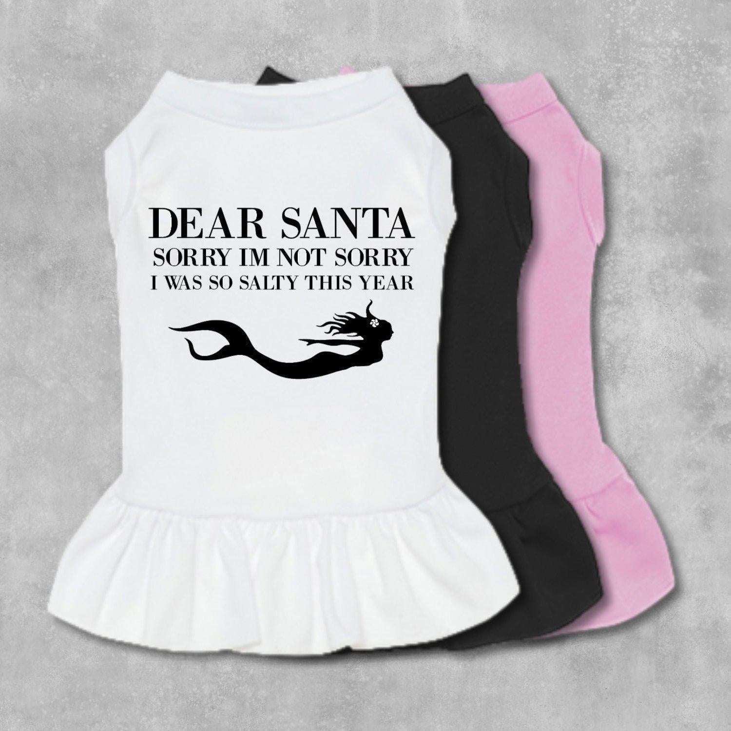 Dear Santa Sorry Im Not Sorry For Being Salty Dog Dress-The Honest Dog-TheHonestDog