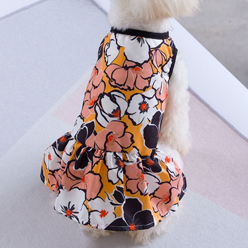 Floral Print Dog Dress-Dog Dress-TheHonestDog