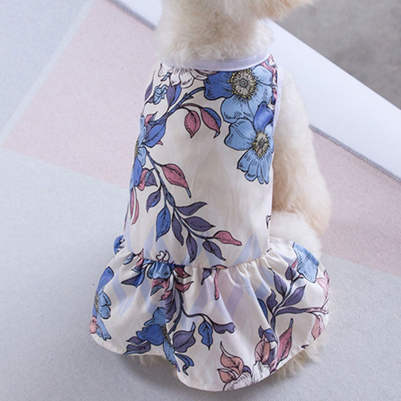 Floral Print Dog Dress-Dog Dress-TheHonestDog