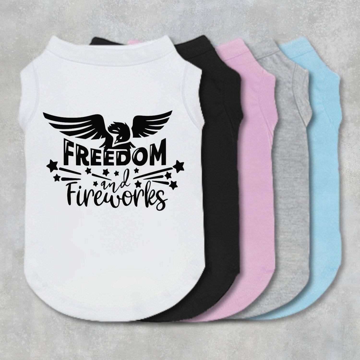 Freedom & Fireworks Dog Shirt-The Honest Dog-TheHonestDog