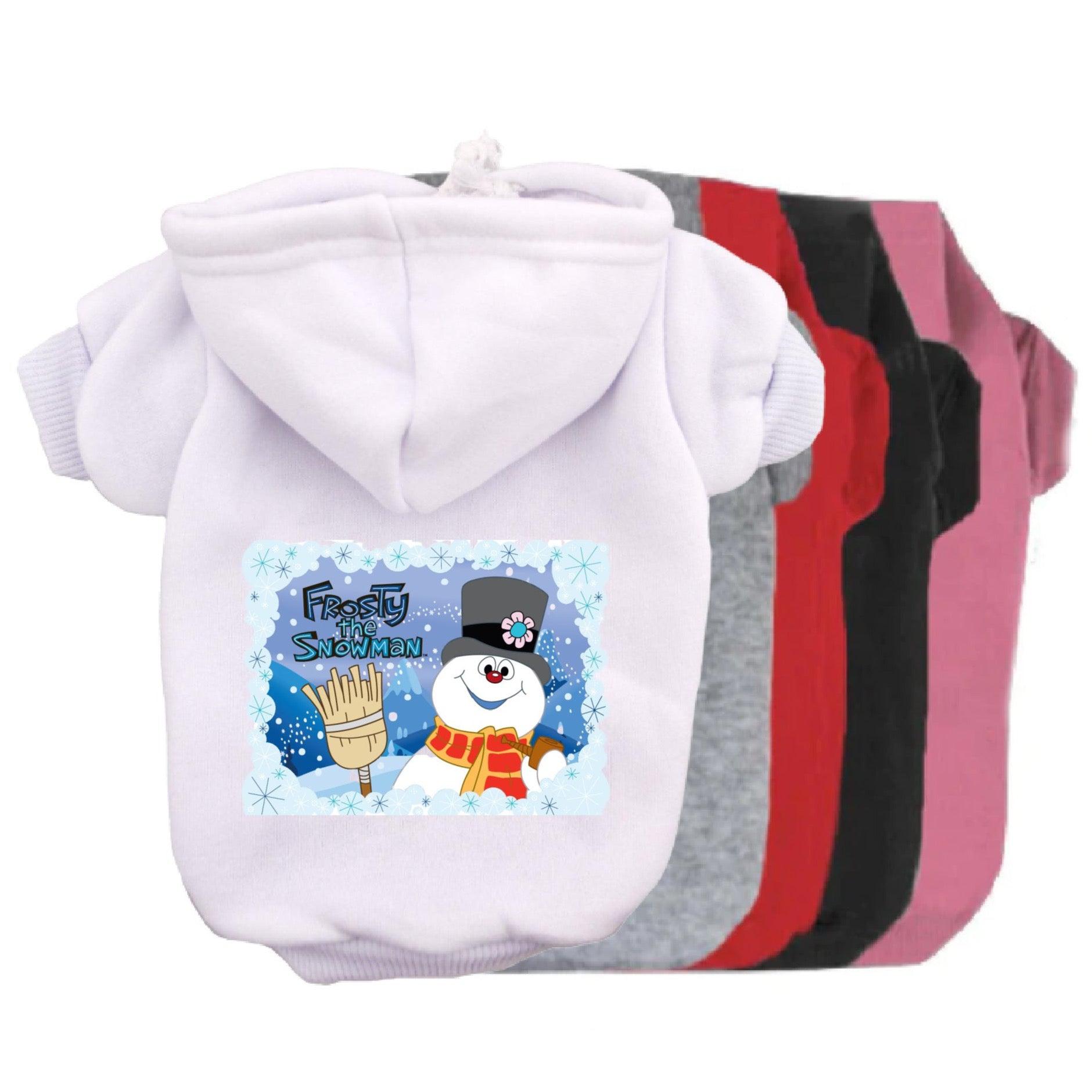 Frosty the Snowman Dog Hoodie-Dog Hoodie-TheHonestDog