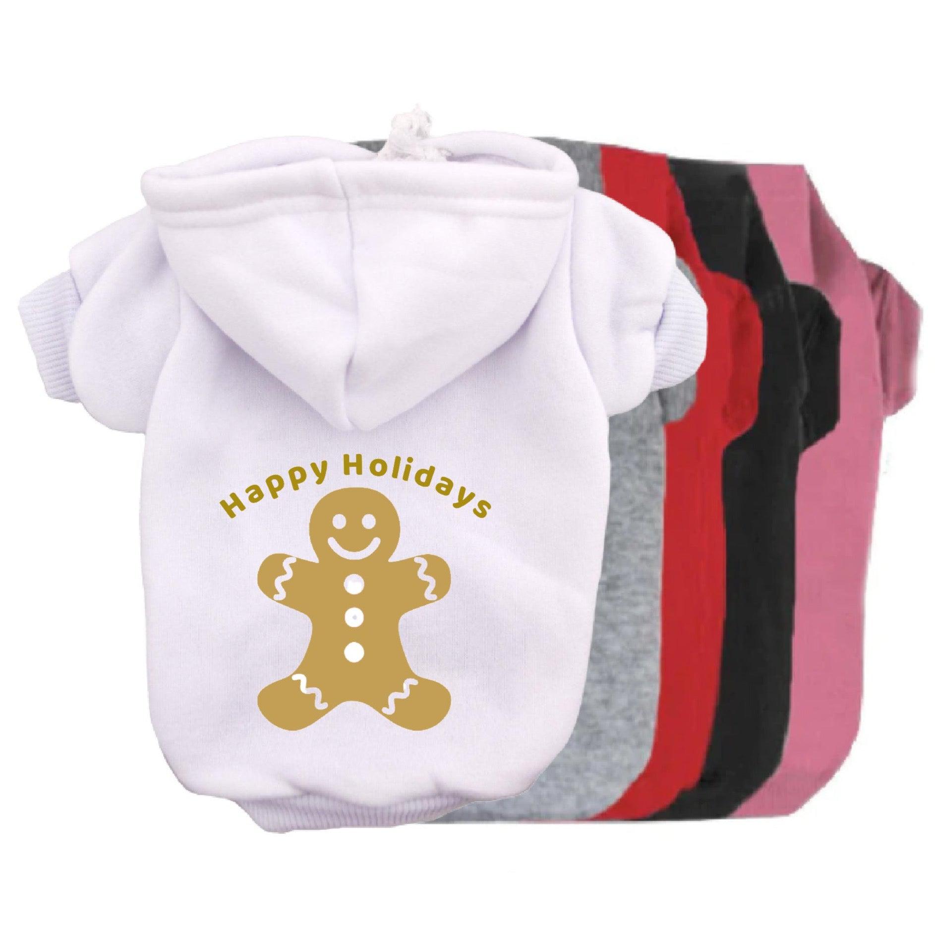 Gingerbread Man Dog Hoodie-Dog Hoodie-TheHonestDog