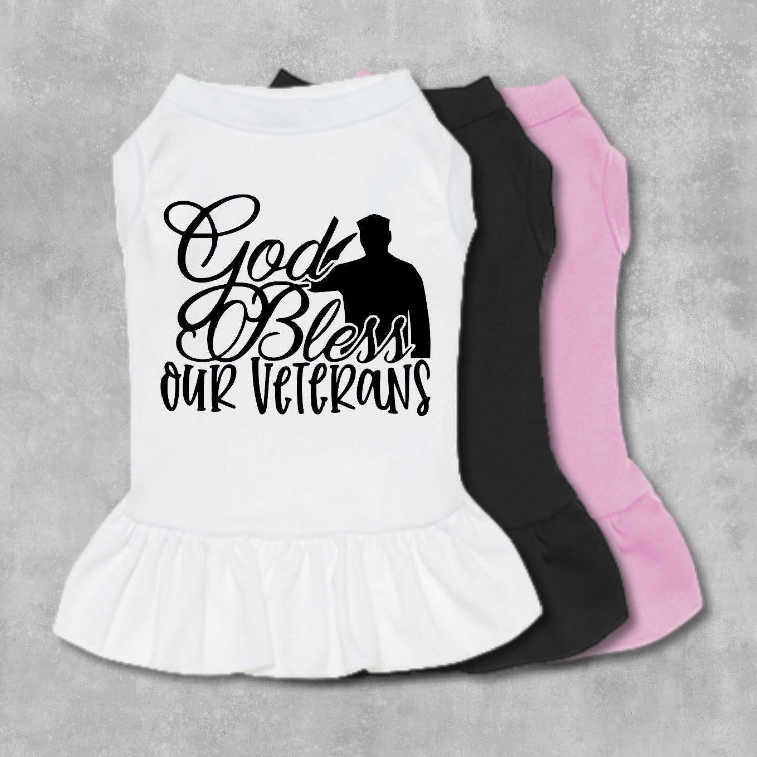 God Bless Our Veterans Dog Dress-The Honest Dog-TheHonestDog