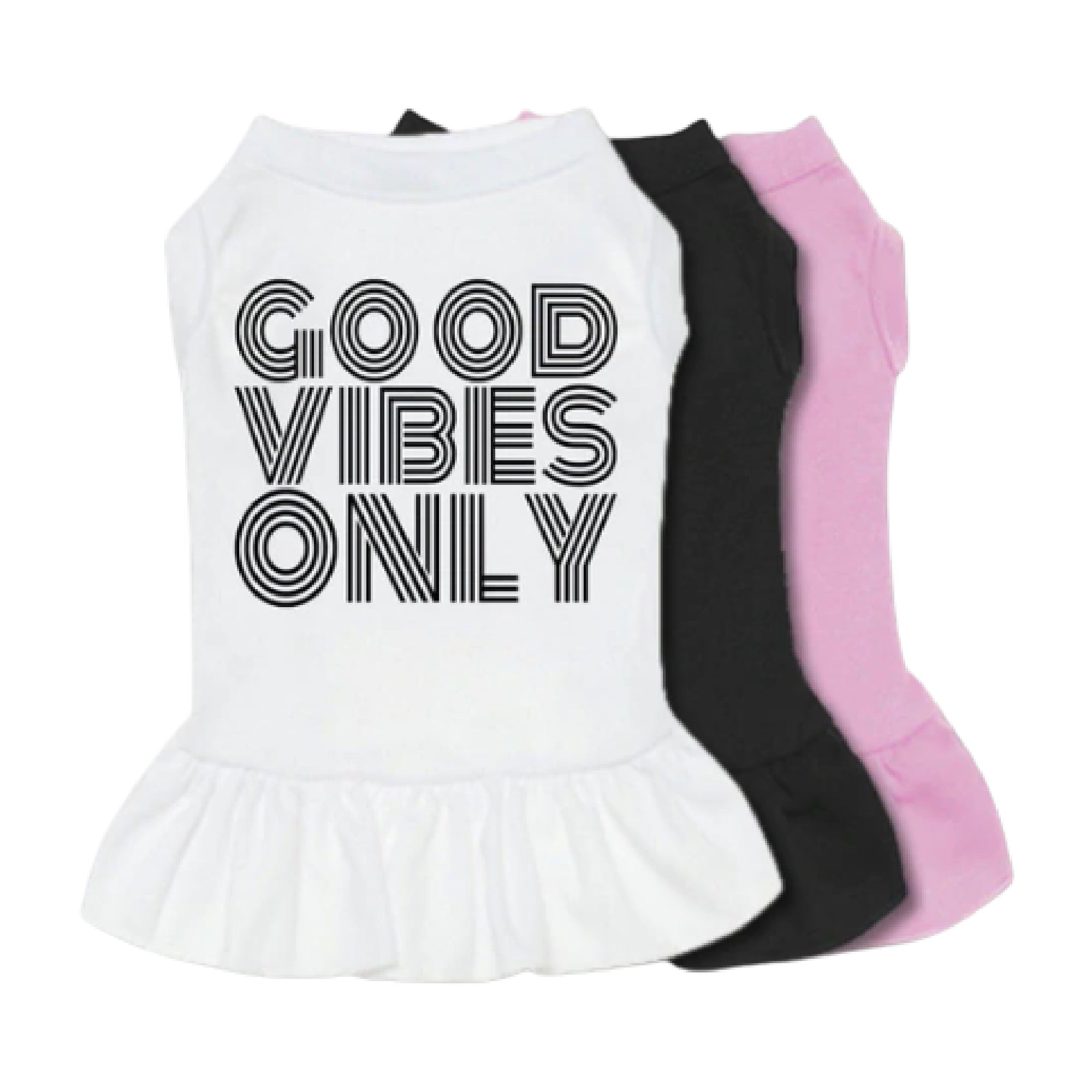 Good Vibes Only Dog Dress-Dog Dress-TheHonestDog