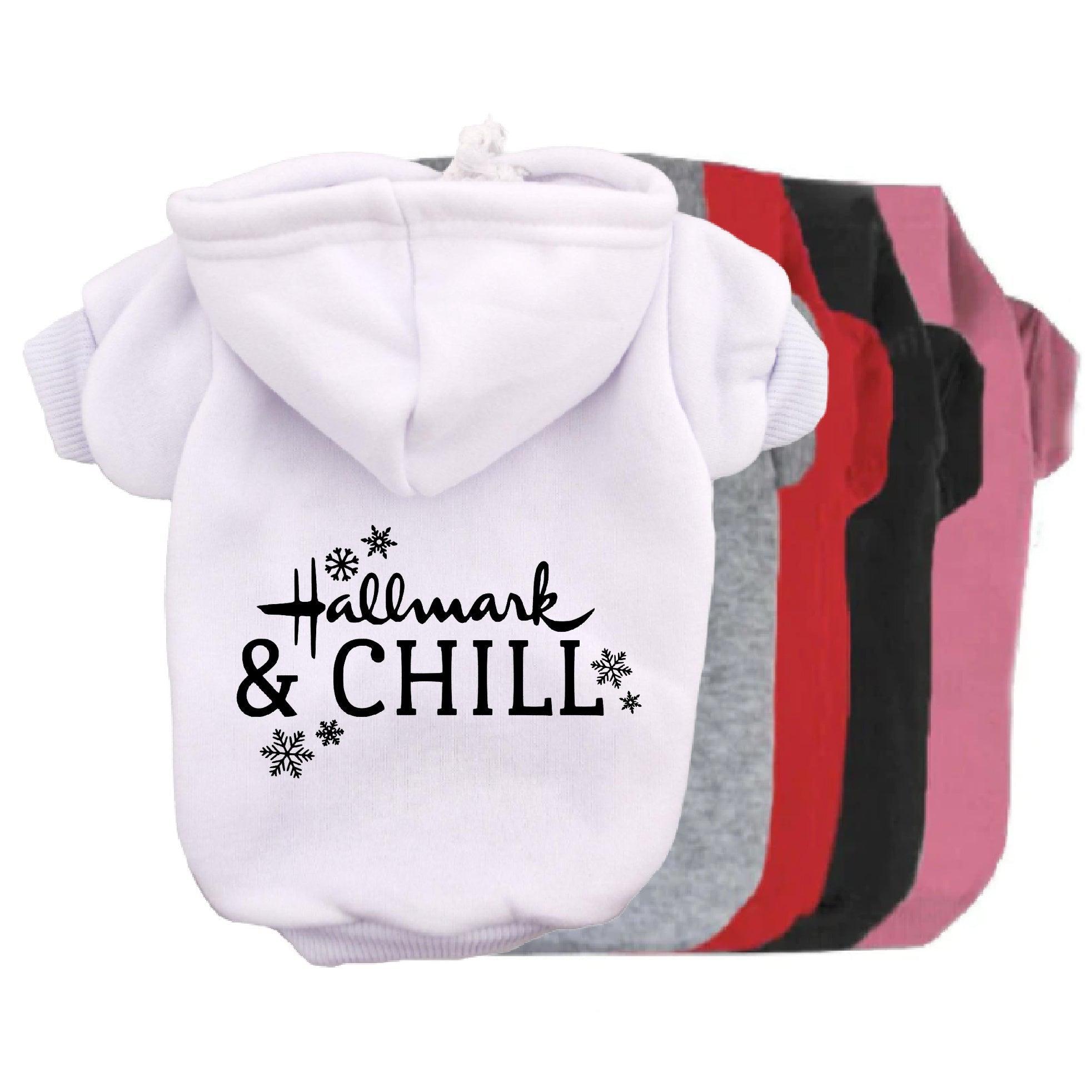 Hallmark & Chill Dog Hoodie-Dog Hoodie-TheHonestDog