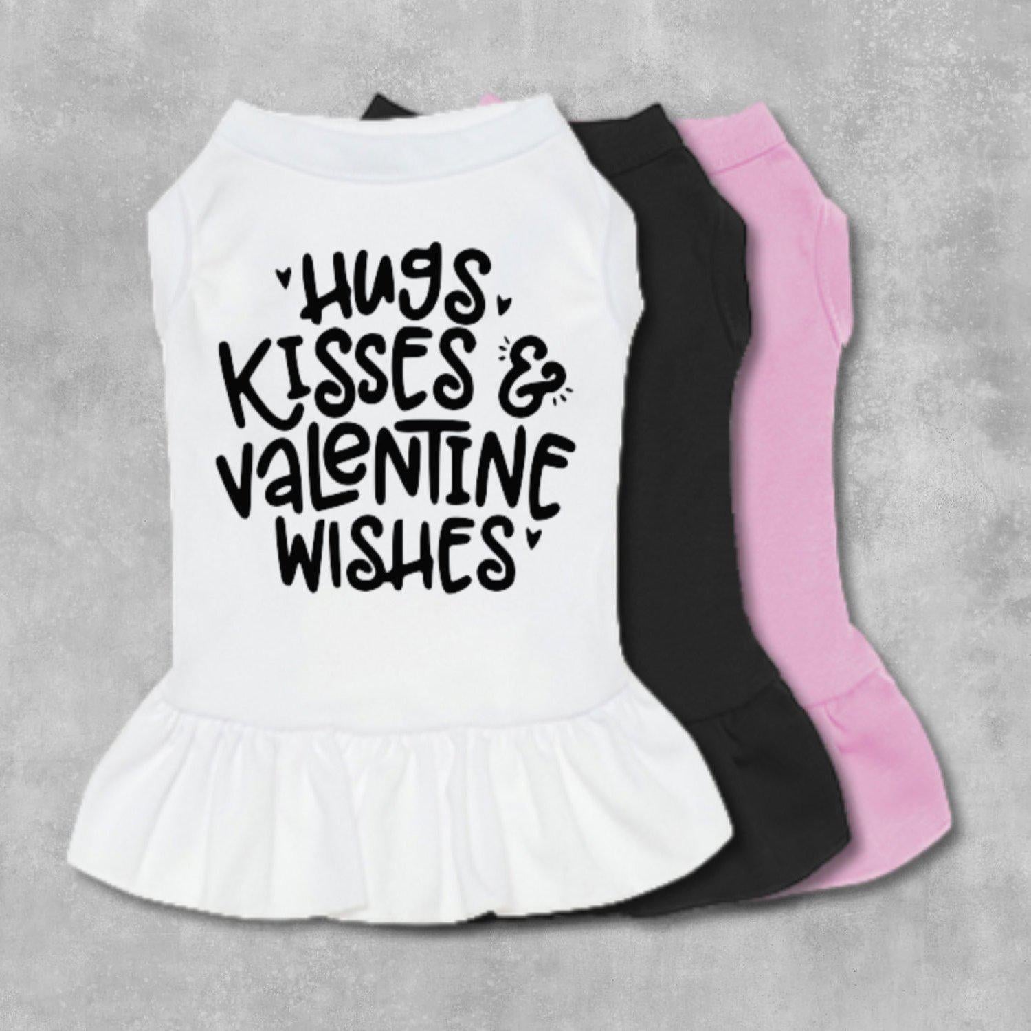 Hugs kisses & Valentines Wishes Dog Dress-The Honest Dog-TheHonestDog