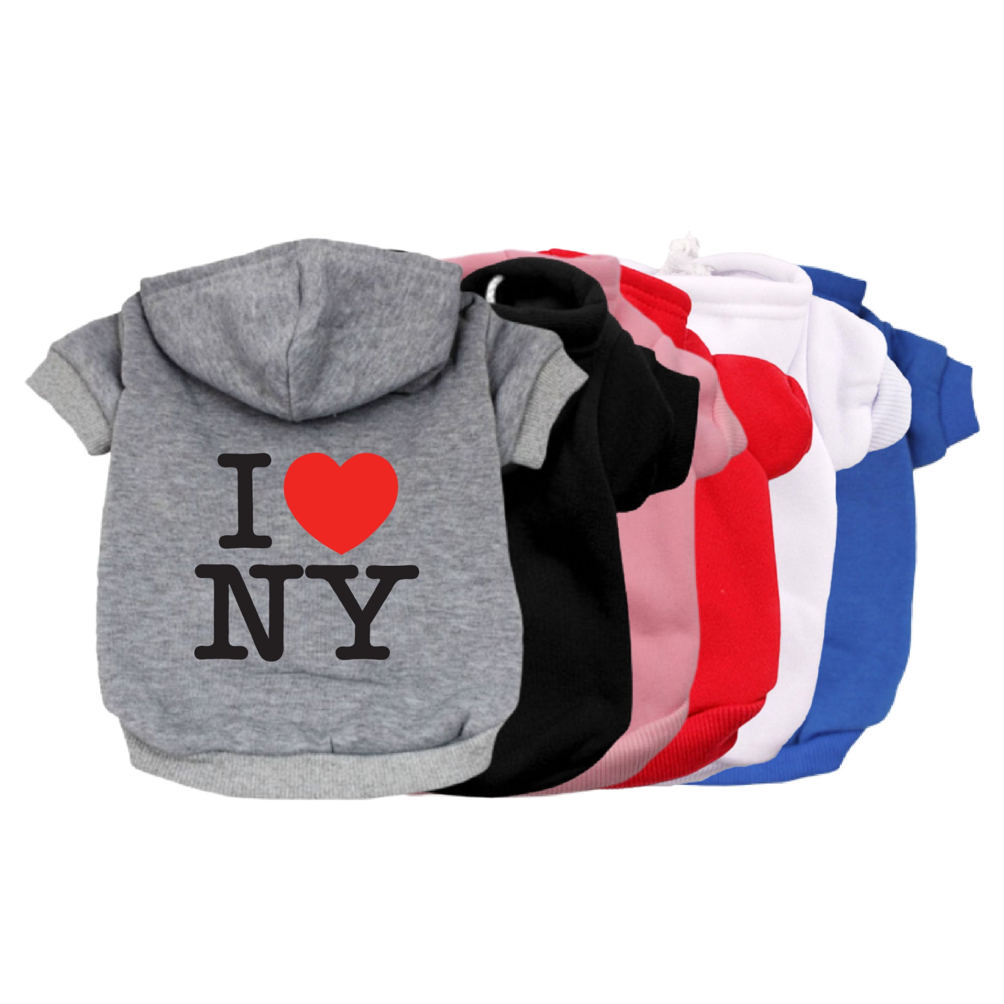 I Love New York Dog Hoodie-Dog Hoodie-TheHonestDog