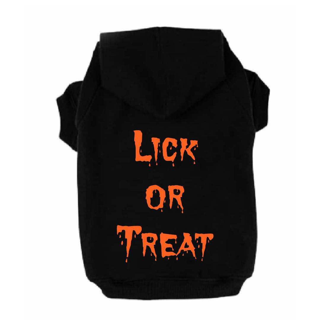 Lick or Treat Dog Hoodie-Dog Hoodie-TheHonestDog