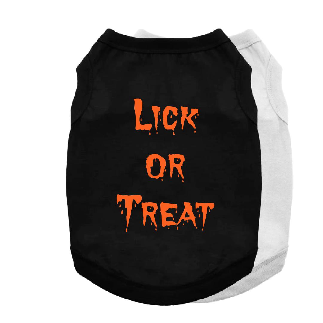 Lick or Treat Dog Shirt-Dog Shirt-TheHonestDog