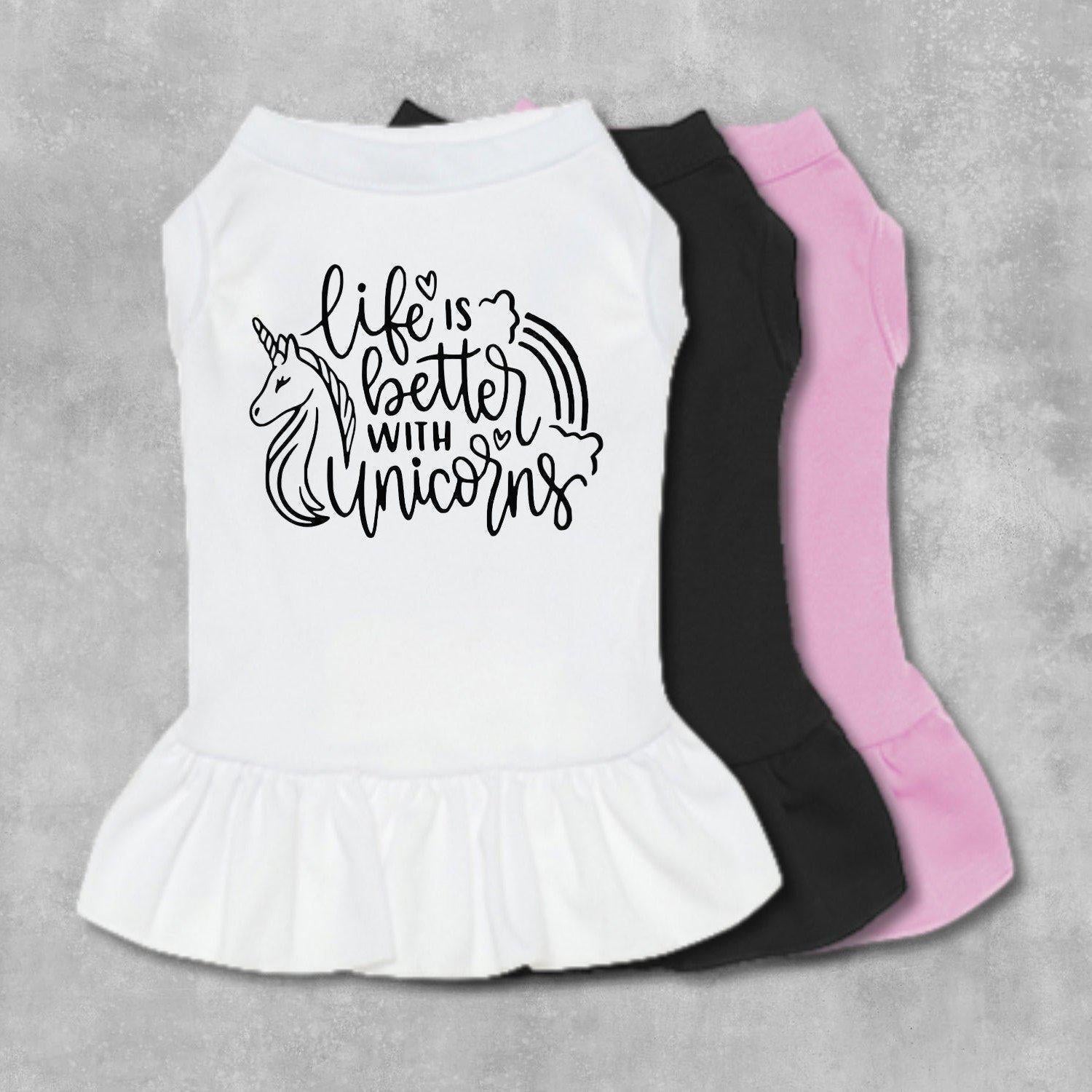 Life Is Better With Unicorns Dog Dress-The Honest Dog-TheHonestDog