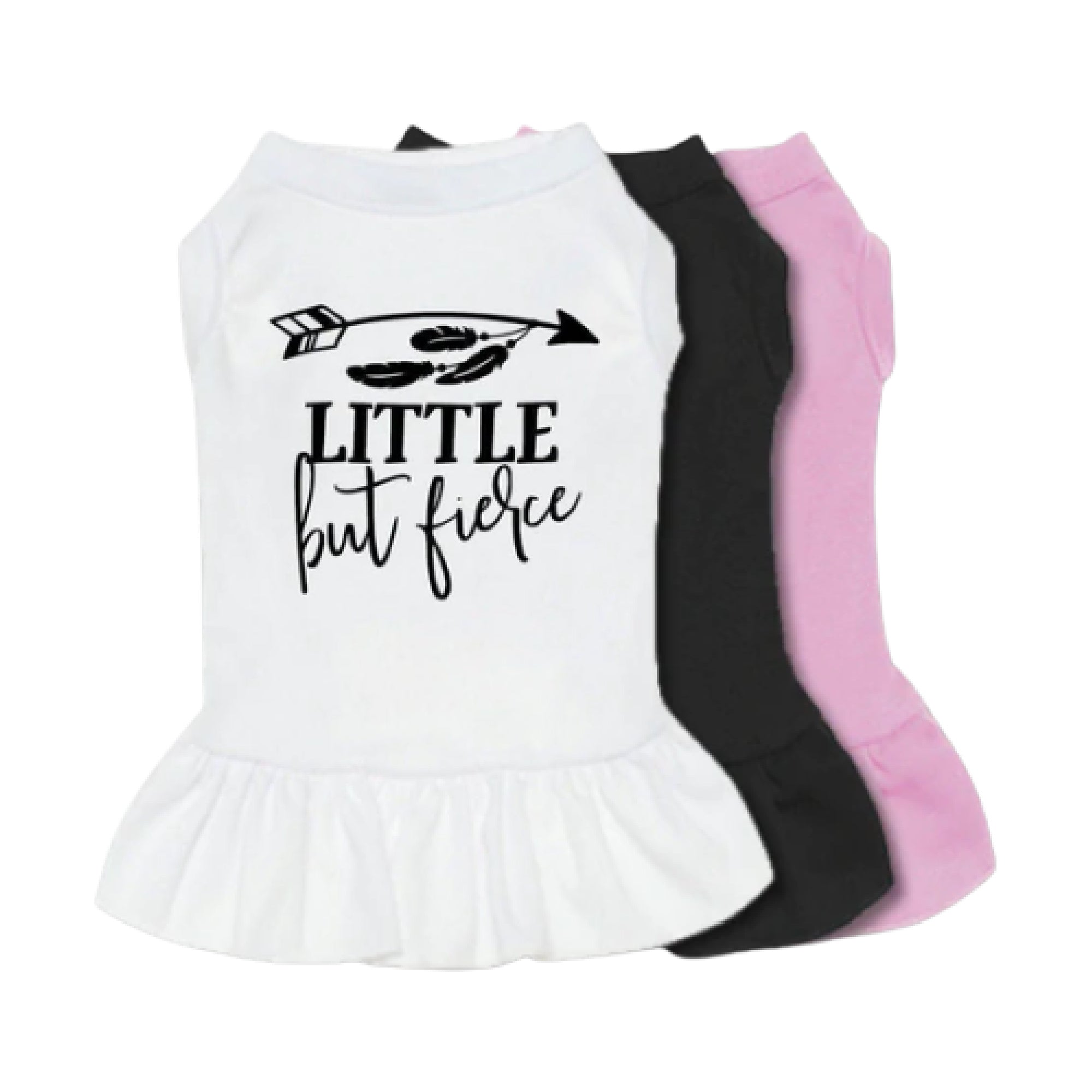 Little But Fierce Dog Dress-Dog Dress-TheHonestDog