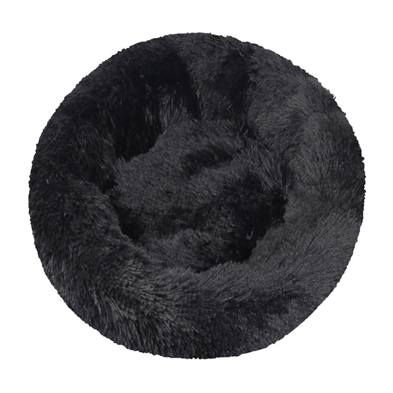 Long Plush Round Pet Bed-Dog Bed-TheHonestDog