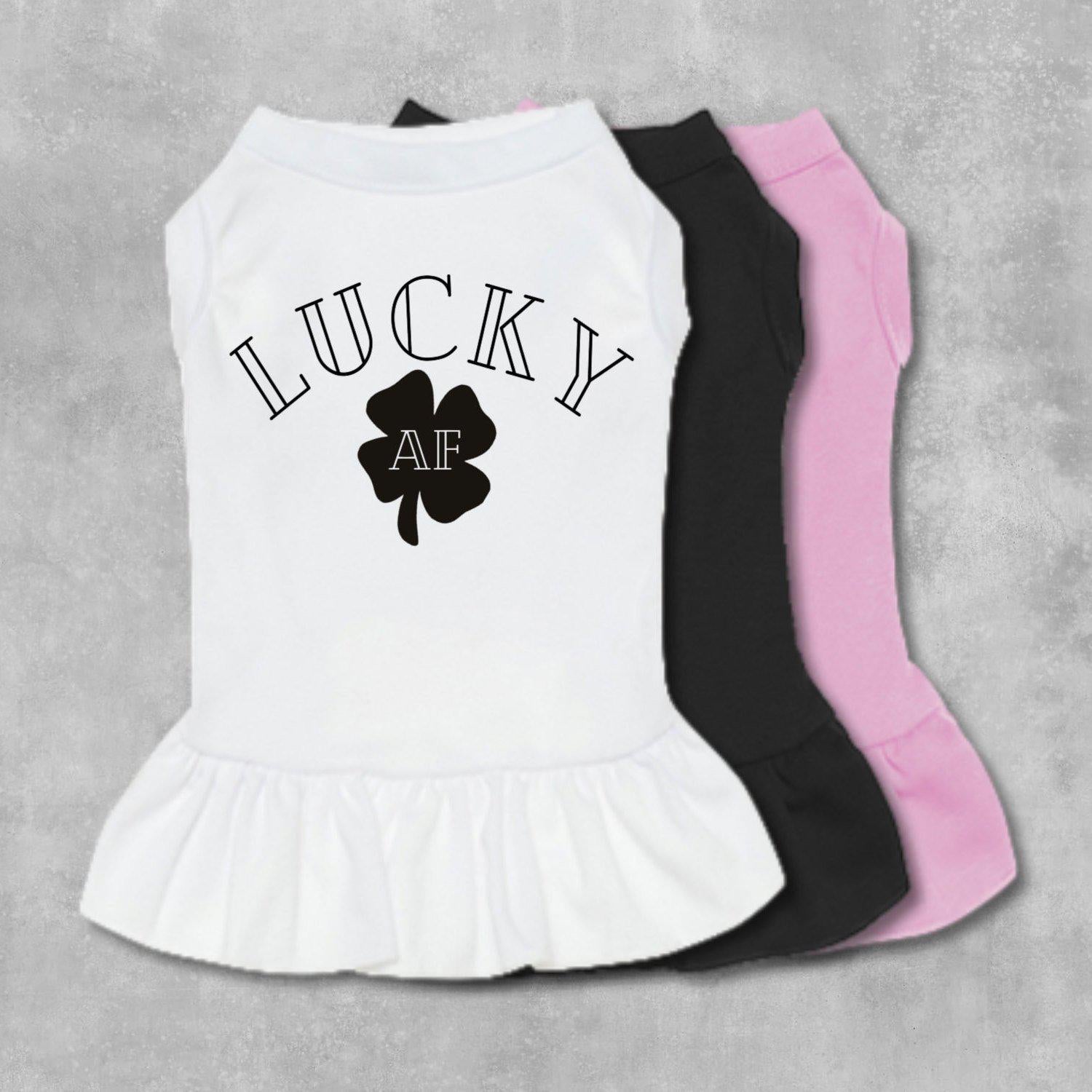 Lucky AF Dog Dress-The Honest Dog-TheHonestDog