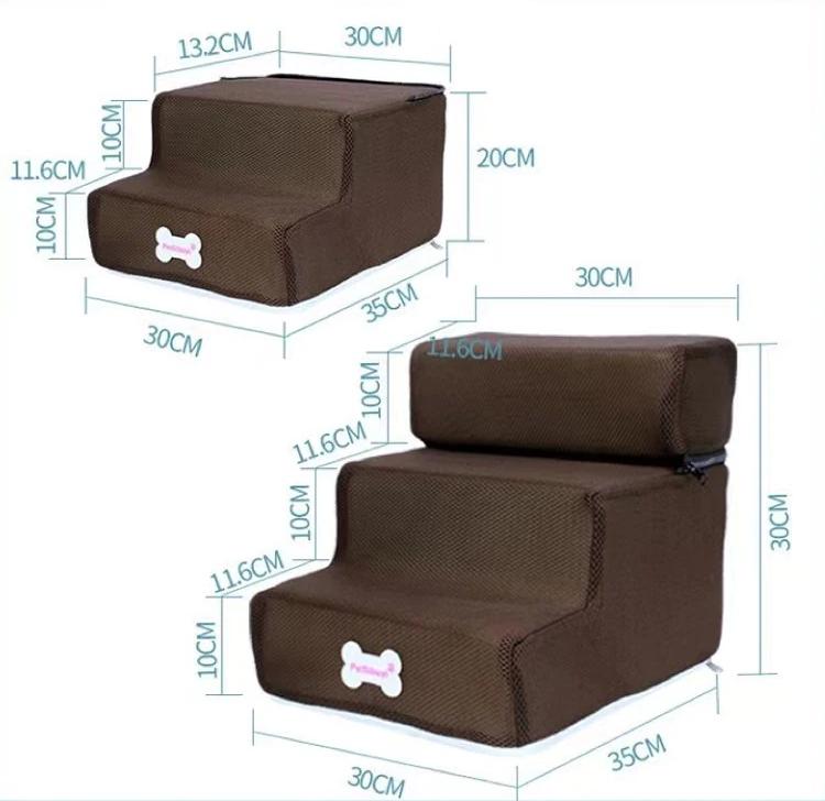 Mesh Foam 2 or 3 Step Pet Stairs-Dog Bed-TheHonestDog