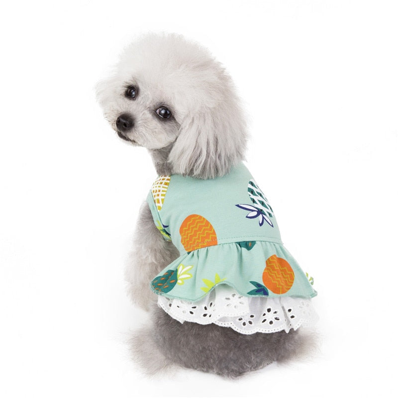 Pineapple Dog Dress-Dog Dress-TheHonestDog