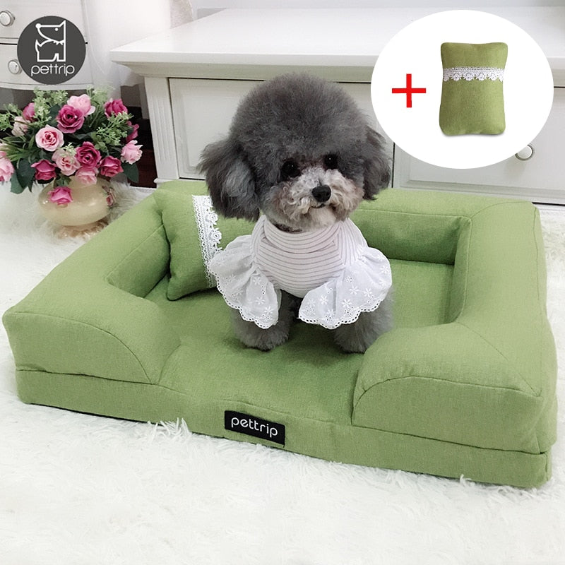 Rectangle Dog Sofa Bed with Pillow-Dog Bed-TheHonestDog