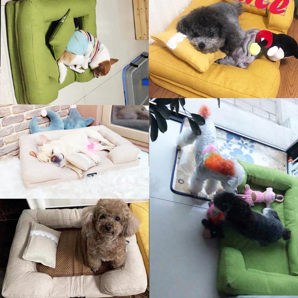 Rectangle Dog Sofa Bed with Pillow-Dog Bed-TheHonestDog