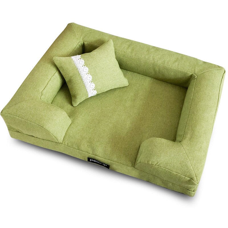 Rectangle Dog Sofa Bed with Pillow-Dog Bed-TheHonestDog