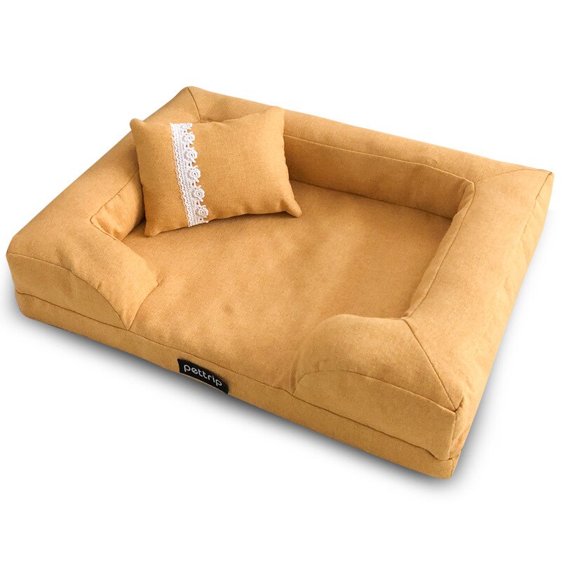 Rectangle Dog Sofa Bed with Pillow-Dog Bed-TheHonestDog