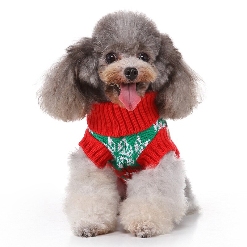 Santa Striped Christmas Dog Sweater-Dog Sweater-TheHonestDog