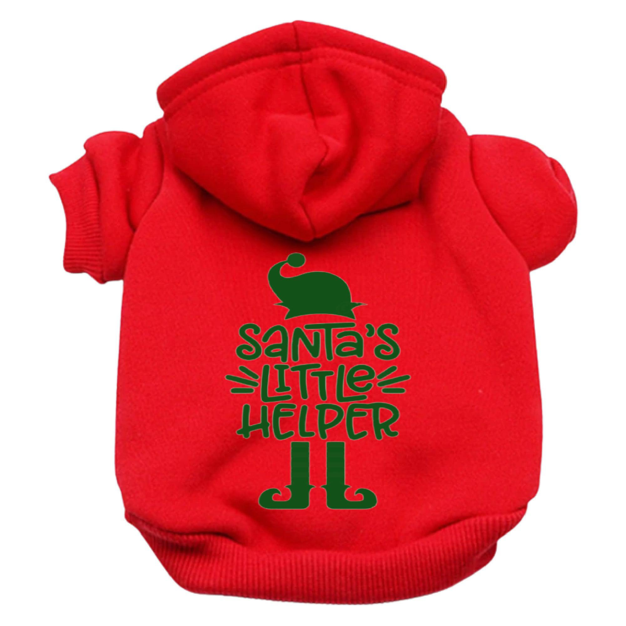 Santa's Little Helper Dog Hoodie-Dog Hoodie-TheHonestDog