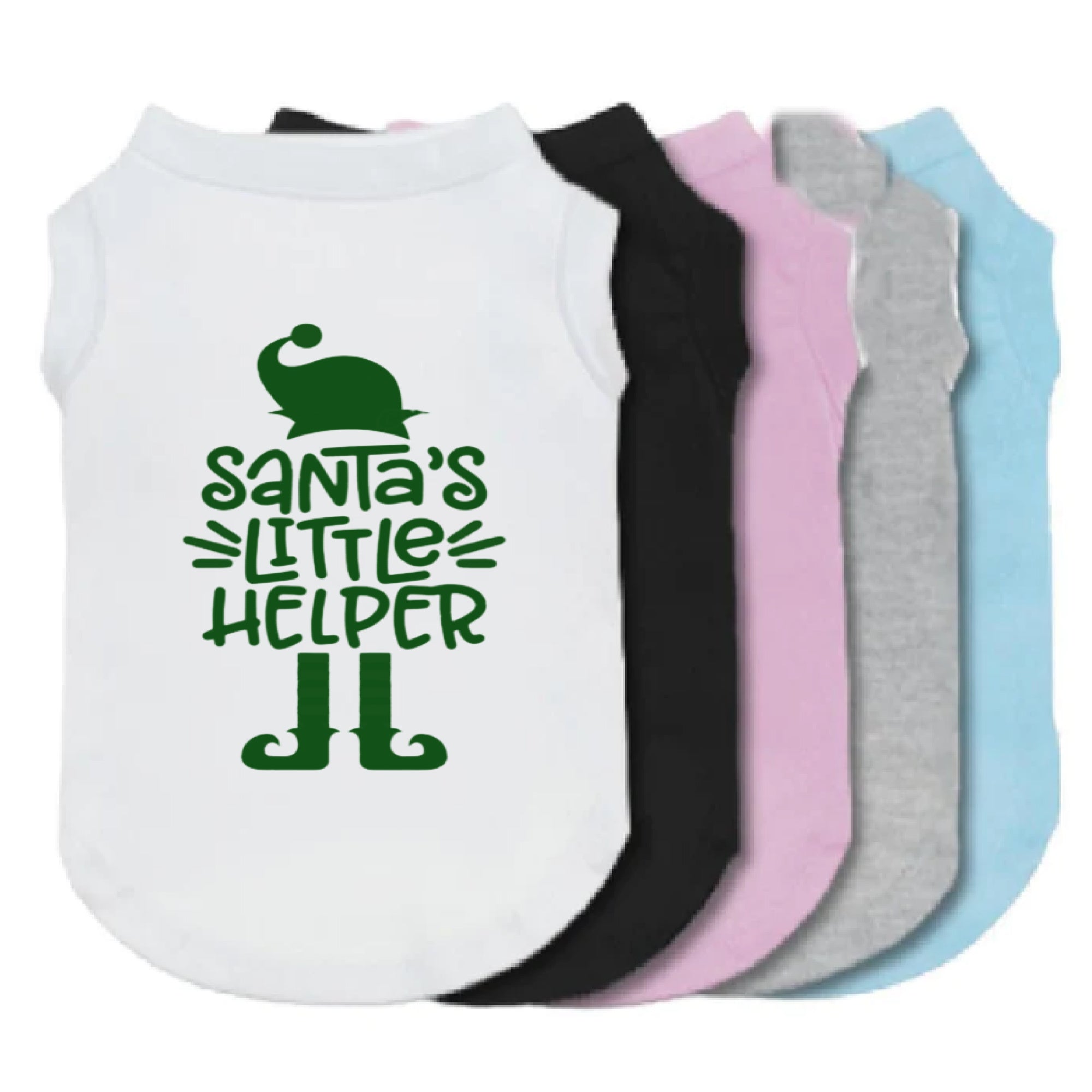 Santa's Little Helper Dog Shirt-Dog Shirt-TheHonestDog