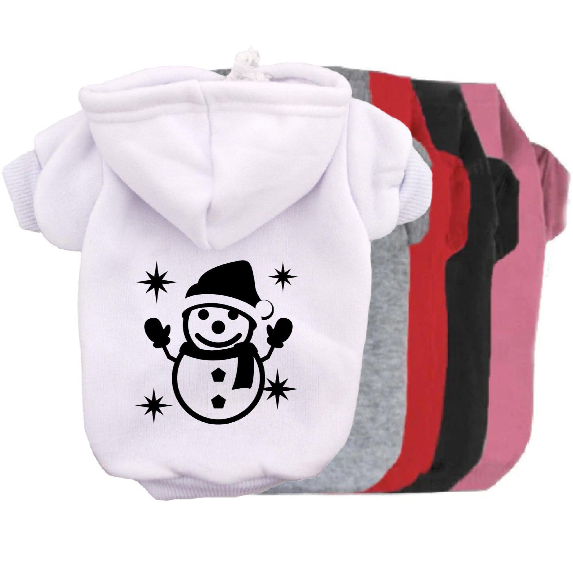 Snowman Dog Hoodie-Dog Hoodie-TheHonestDog