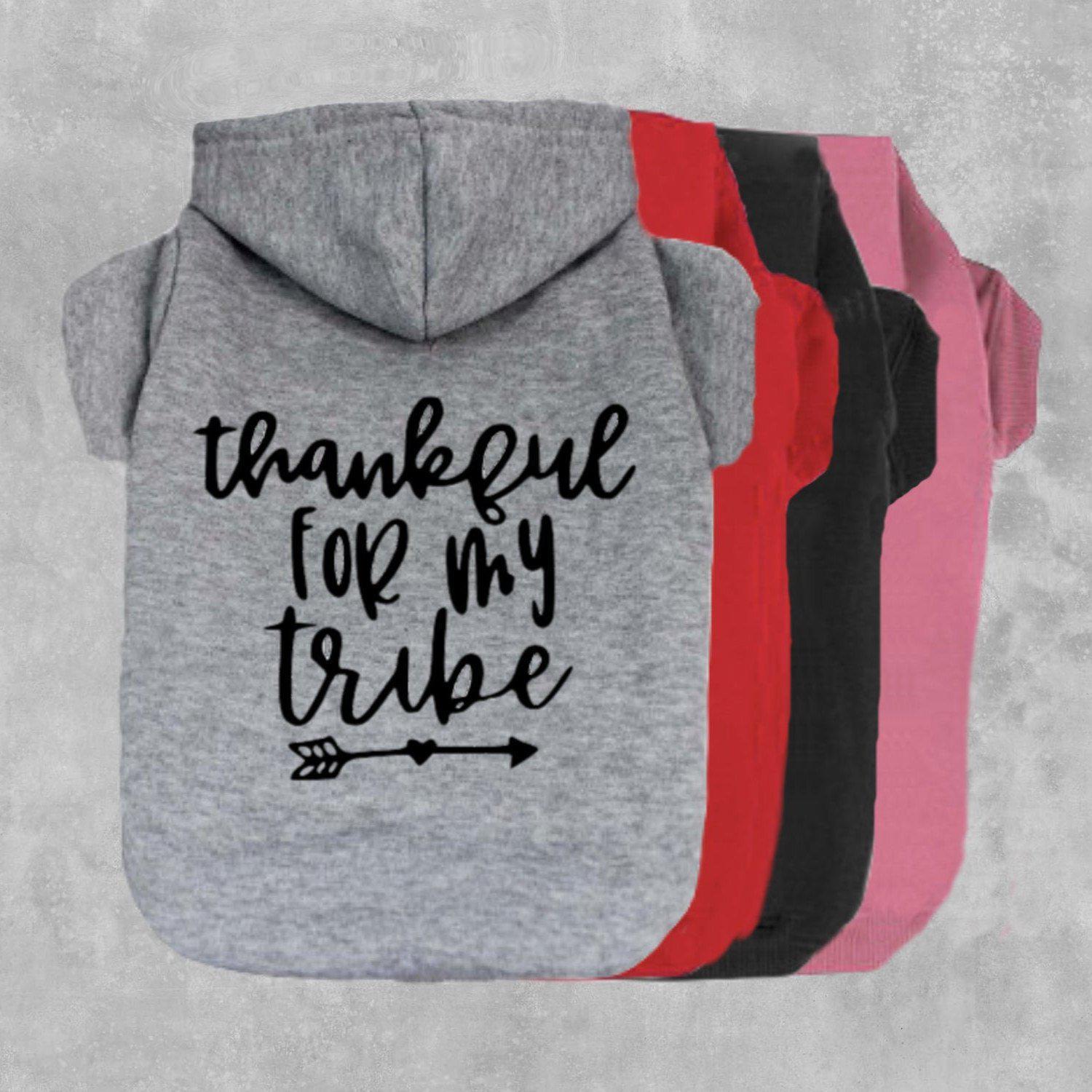 Thankful For My Tribe Dog Hoodie-The Honest Dog-TheHonestDog