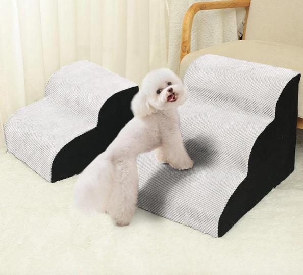 Two Tone Memory Foam Pet Stairs-Dog Bed-TheHonestDog