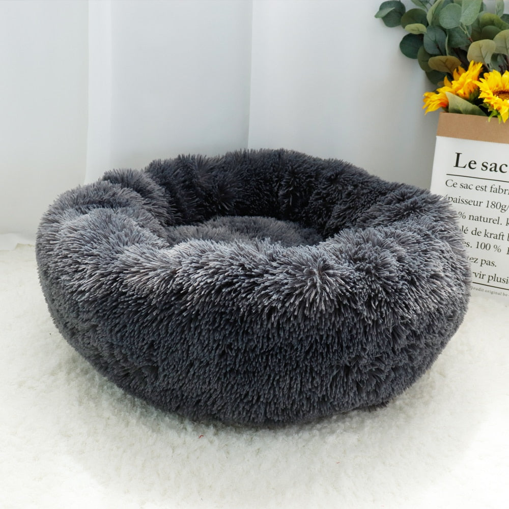 Warm Fleece Round Dog Bed-Dog Bed-TheHonestDog