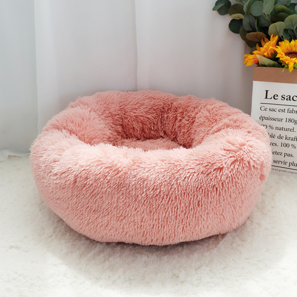 Warm Fleece Round Dog Bed-Dog Bed-TheHonestDog