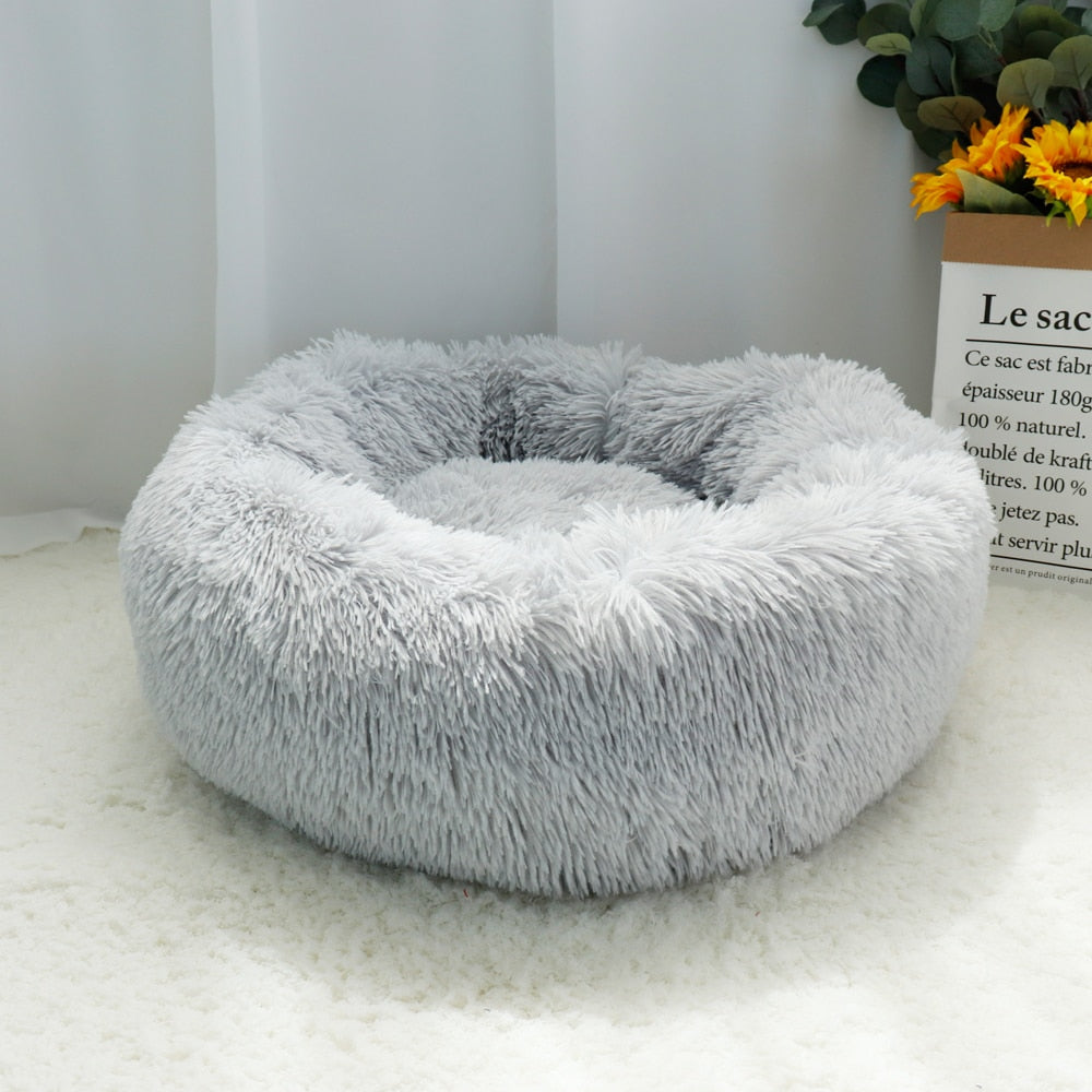 Warm Fleece Round Dog Bed-Dog Bed-TheHonestDog