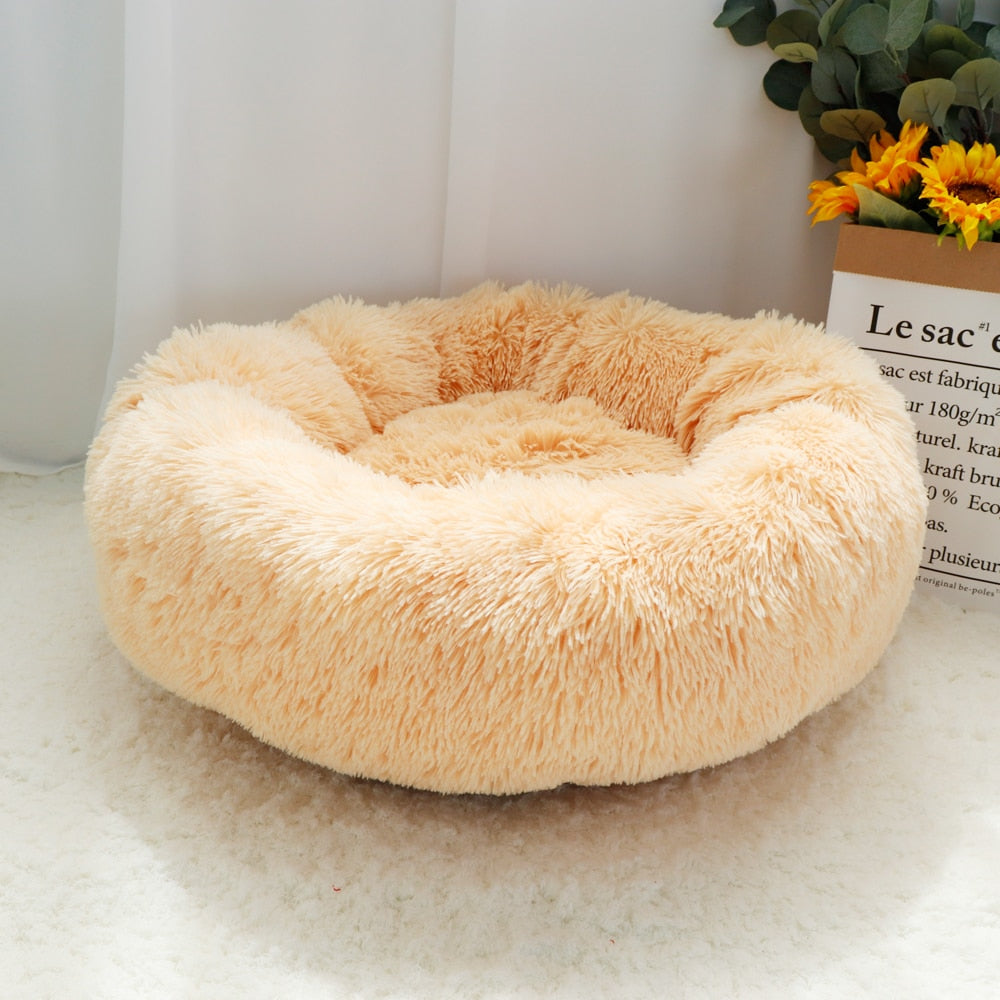 Warm Fleece Round Dog Bed-Dog Bed-TheHonestDog