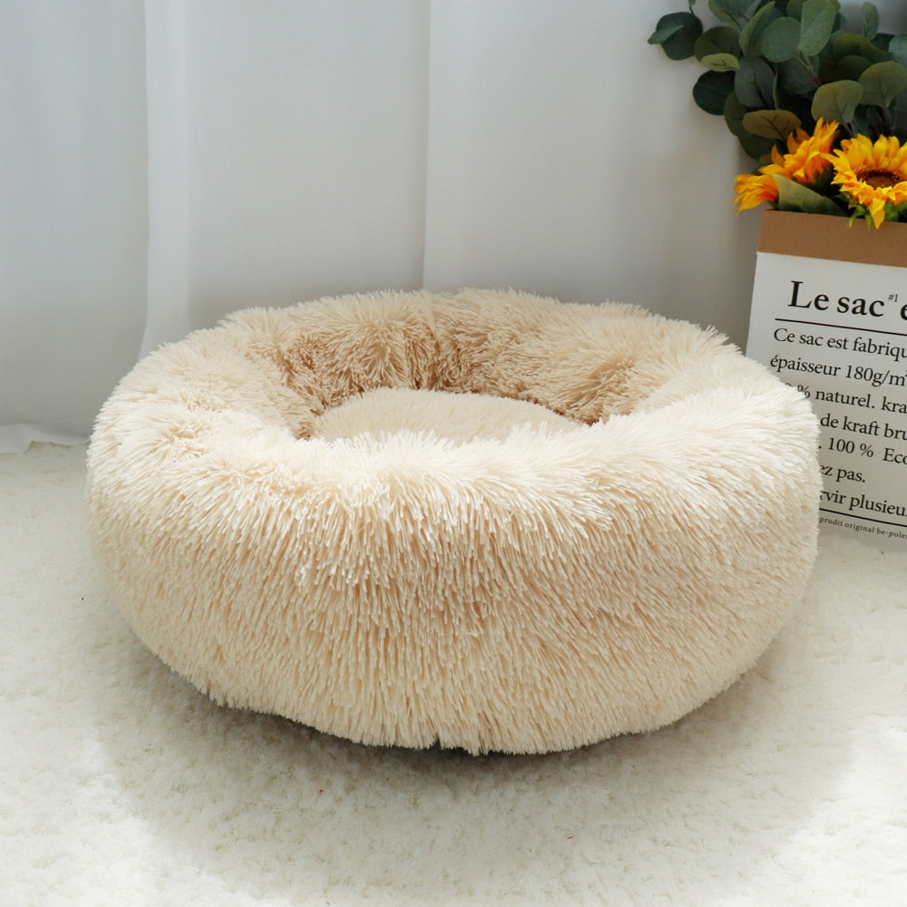 Warm Fleece Round Dog Bed-Dog Bed-TheHonestDog