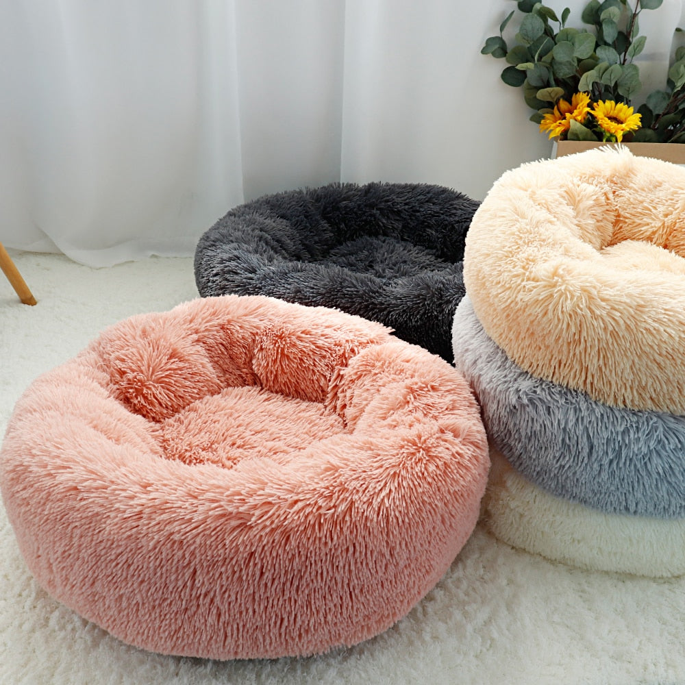 Warm Fleece Round Dog Bed-Dog Bed-TheHonestDog