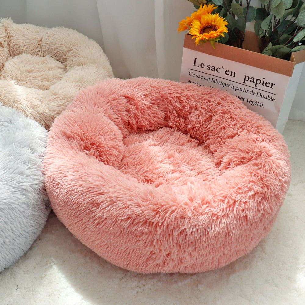 Warm Fleece Round Dog Bed-Dog Bed-TheHonestDog