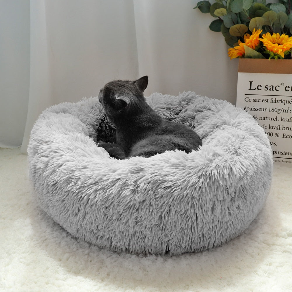 Warm Fleece Round Dog Bed-Dog Bed-TheHonestDog