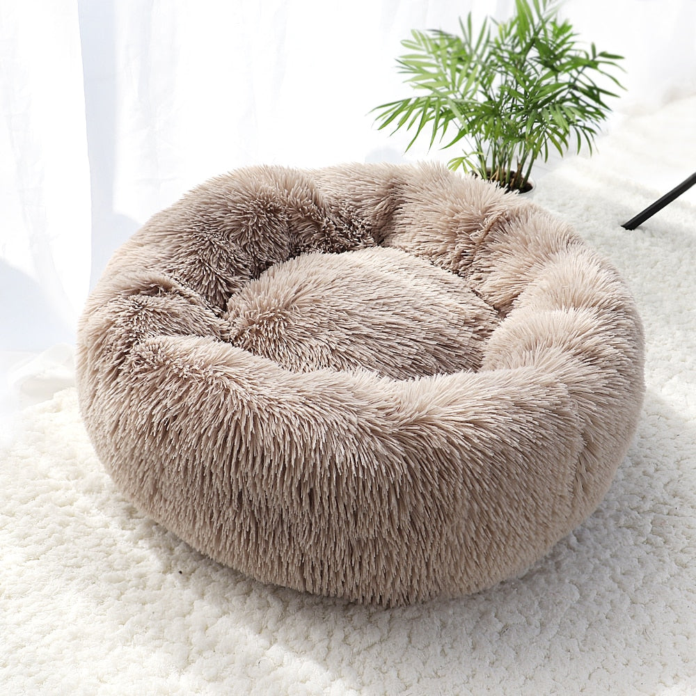 Warm Fleece Round Dog Bed-Dog Bed-TheHonestDog