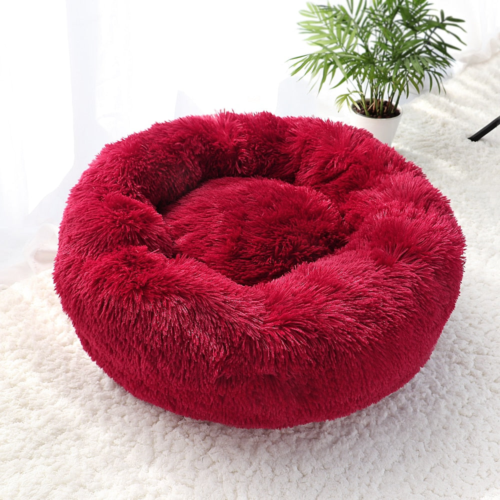 Warm Fleece Round Dog Bed-Dog Bed-TheHonestDog