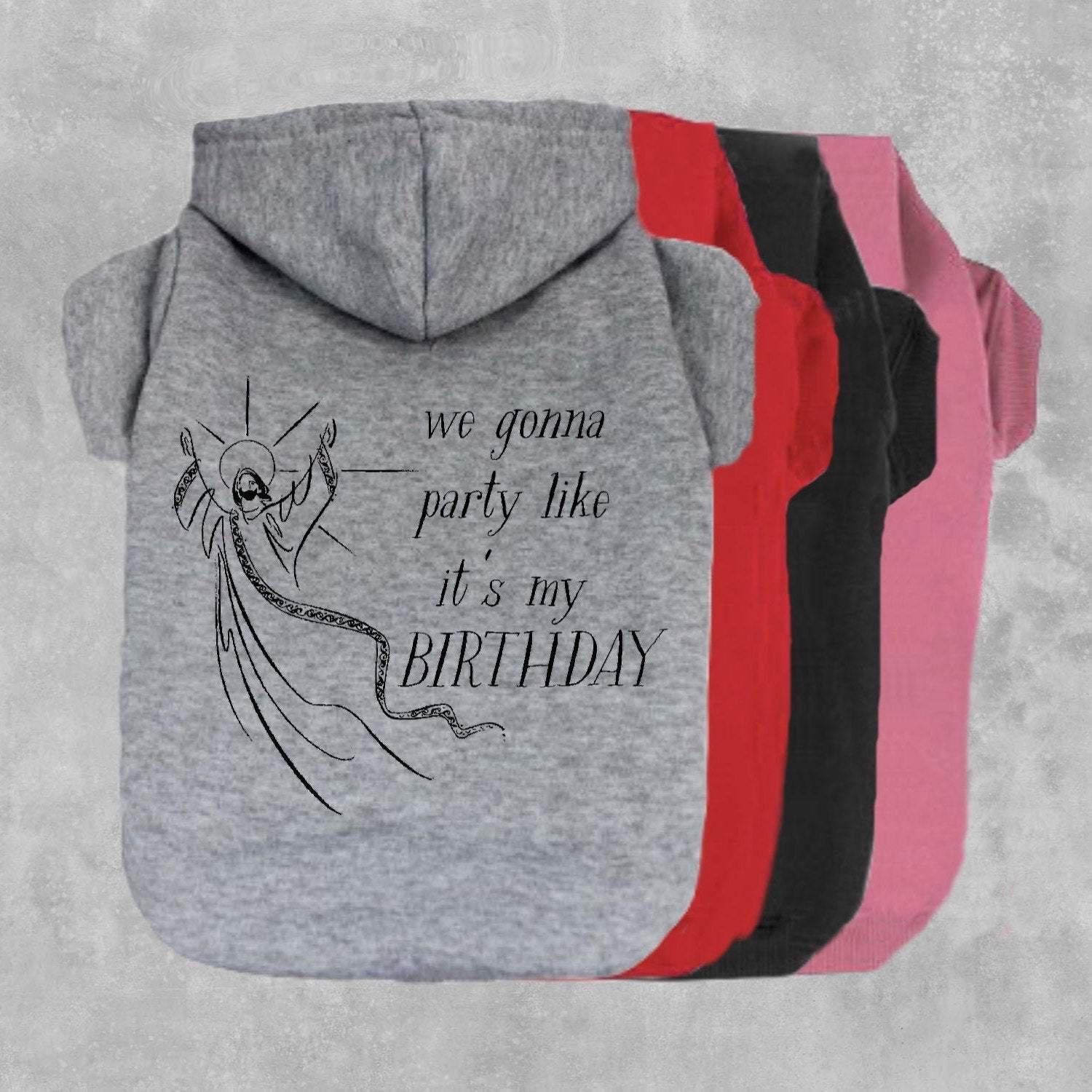 We Gonna Party Like It's My Birthday Dog Hoodie-The Honest Dog-TheHonestDog